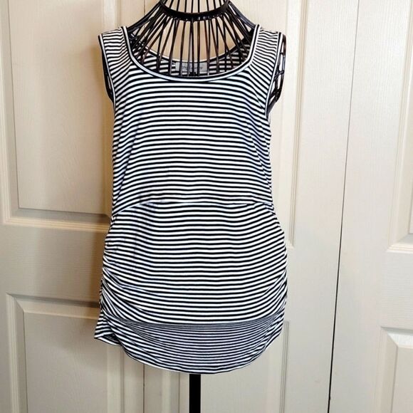 Angel Maternity Striped Sleeveless Top Size Small - Picture 1 of 5